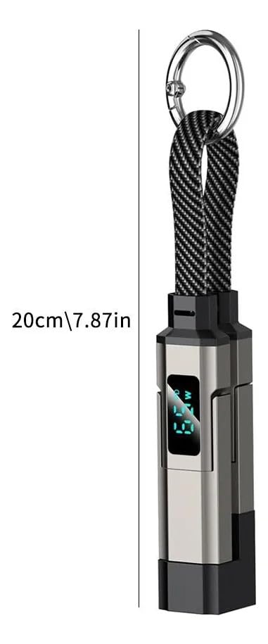 Image of Wefly 4-in-1 Keychain Cable 65W PD3.1 Fast Charge 40Gbps Data Transfer Digital Display 0.2m Portable for IOS /Phone /Laptop /Smartphone
