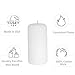 CandleNScent 3x6 White Pillar Candles Unscented (Pack of 6)
