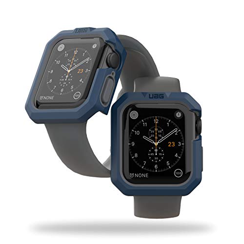 URBAN ARMOR GEAR UAG Civilian TPU Bumper Watch Case 40mm Compatible with iWatch Series 6/5/4/SE 2/SE (Mallard/Silver)