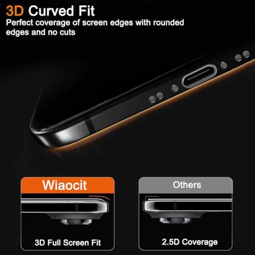 Image of Wiaocit 3 Pack Tempered Glass Screen Protector for iPhone Air, 9H Hardness, Bubble Free, Case Friendly