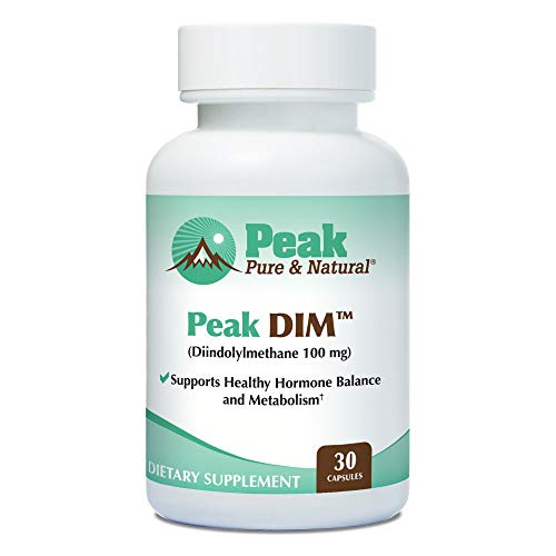 Peak Pure & Natural Peak DIM - Support Healthy Hormone & Estrogen Balance - Metabolism Support Supplement | 100mg - 30 Capsules
