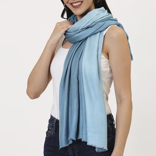 Silk Modal Pashmina Ombre Scarf for Women – Soft Lightweight Wrap for Casual, Formal Events & Wedding Shawl, 70x200cm3