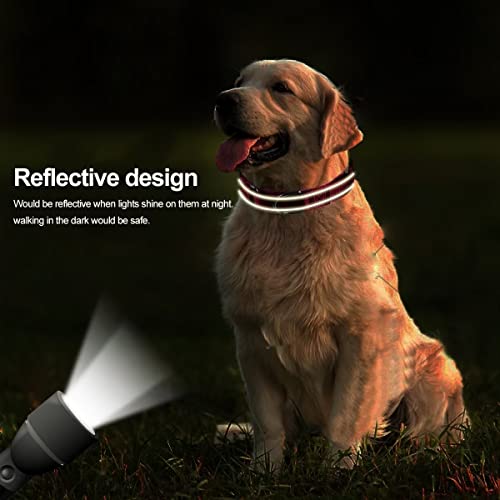 Rising Paw Martingale Heavyduty Safty Nylon Dog Collar,Adjustable Nylon Reflective Collar ,Training Collar Classic Design Large Medium Dogs,Red,S #TOP4