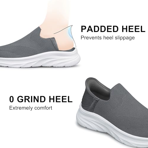 Image of BQQ Men's Slip-On Sneakers Lightweight Non Slip Walking & Workout Shoes Breathable Casual Tennis Shoes