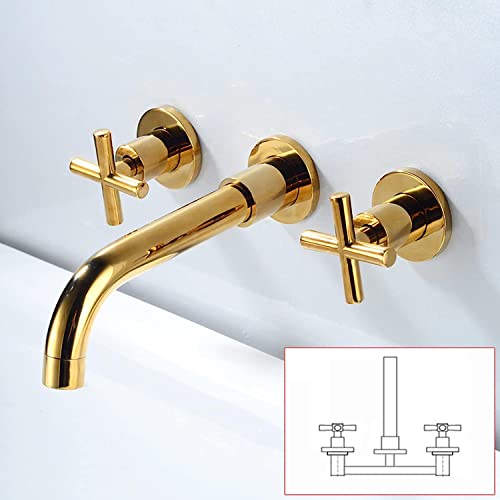 Robinet d'évier mural à double commande pour optimiser le lavabo