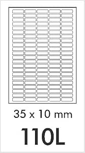 NovaJet MGPL 110L Labels (Per A4 Sheet) Size Multi Purpose Self Adhesive  Labels (Label Size 35 x 10 mm) (Pack of 50 Sheets)