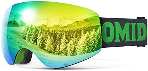 OMID Kids Ski Goggles, Z1 Anti-fog UV Protection Snow Goggles Frameless OTG Snowboard Goggles for Boys Girls Youth