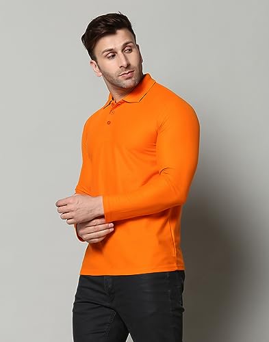 Image of INKKR Full Sleeve Men's Solid Polo Neck T-Shirt Combo