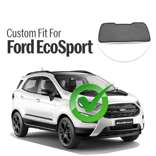 Image of Autofact Dicky Curtain for EcoSport | Custom Fit Rear Windshield Sunshade | UV & Heat Protection | Foldable Mesh | Privacy & Cooling Car Accessory
