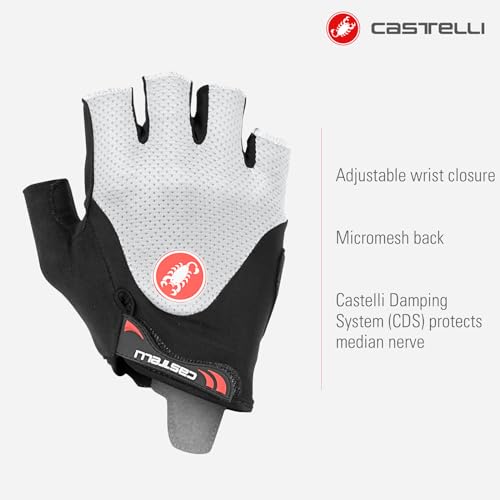 CASTELLI Men\'s Arenberg Gel 2 Glove for Road and Gravel Biking l Cycling - Black/Ivory - Large - Thumbnail 2