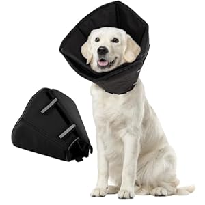 Puzaukal Halskrause Hund Weich Nach OP Schwarz L