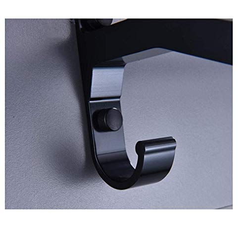 Porte-serviettes double en aluminium space black robuste longueur 80 cm - 5
