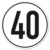 Finest Folia Geschwindigkeitsaufkleber nach DIN Norm gemäß StVZO für Auto Anhänger Wohnmobil Bus LKW Fahrzeug Aufkleber mit Geschwindigkeit Sticker wetterfest R237 (40 km/h, 1 Stück)