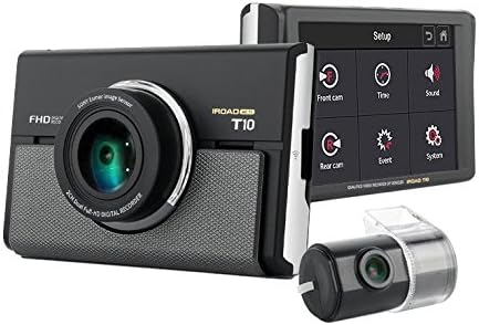 T10 WIFI-LCD 2CH Blackbox Dashcam 16GB SET(WiFi Dongle, Uninterrupted Fuse Cable), FullHD(1080p) WIFI DVR Car Vehicle Video Recorder Dash Camera Video Recorder Digital DVR Recorder