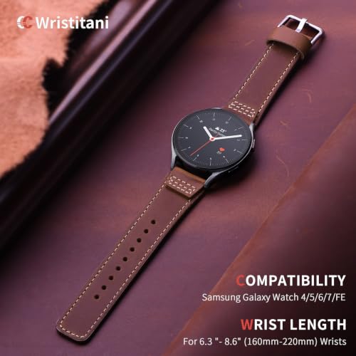 Image of Wristitani Leather Strap for Samsung Galaxy Watch Ultra /9 /8 /7 /6 /5 /4