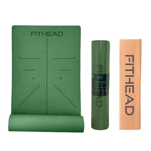 FitHead Alignment Yoga Mat + Sleek Yoga Strap For Men and Women | Non-Slip Textured Extra Wide & Thick | Exercise Mat For Home Workout Yoga Mat For Women Gym Mat Anti Slip Yoga Mat Workout Mat Yoga Mat For Kids Yoga Mate Gym Mats For Workout At Home  (B0D7CN1ZJS) Amazon Price History, Amazon Price Tracker