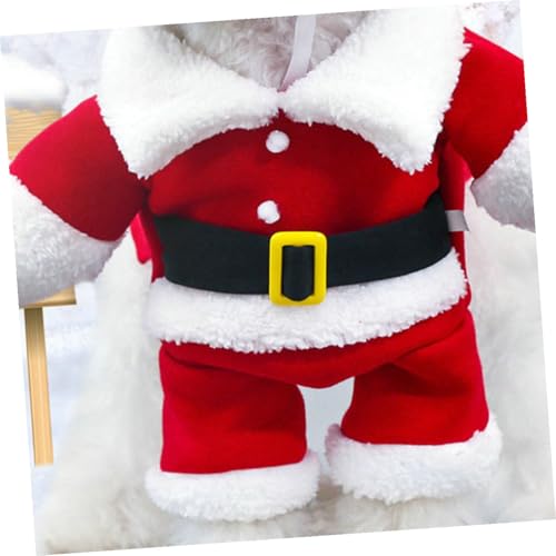 Disfraz de Santa para perro talla S color rojo miniatura 3