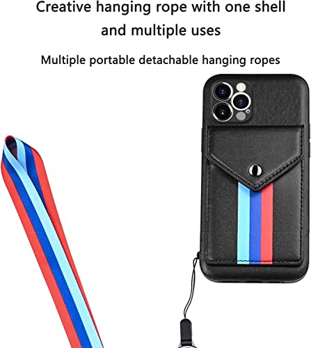 Étui iPhone 13 Pro antichoc ultra fin en cuir PU Svart