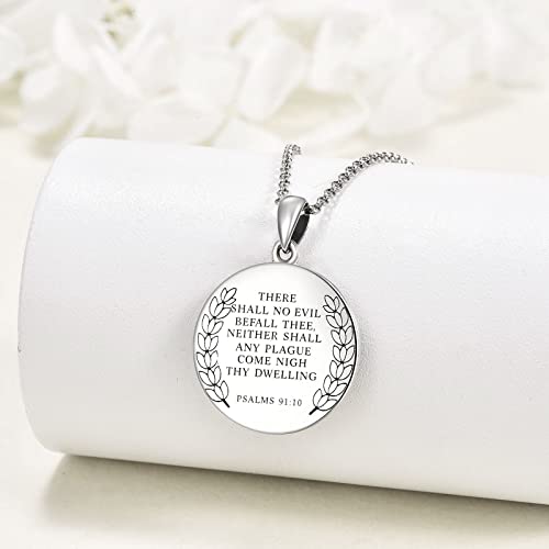 YFN Patron Saint Necklace Sterling Silver Amulet Medal Pendant Religious Protector Jewelry Gifts for Women Men3