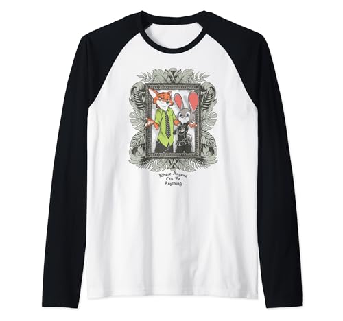 Disney Zootopia Can Be Anything Raglan Baseball Tee, Black