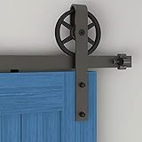 182CM/6FT puertas acero puerta corrediza de granero Hardware Herraje para Puerta de Granero Corredera de