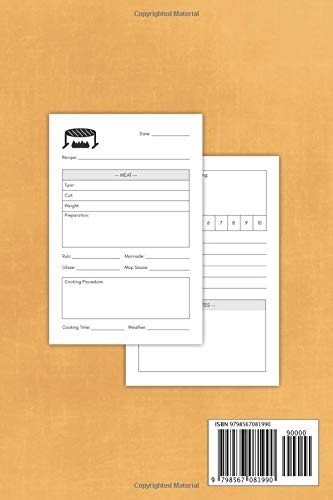 BBQ Log Book: Barbeque Journal, Pitmaster's Cookbook, Blank Meats Recipe Book, Smoking Recipe With Grill Prep Notebook, Record And Track All Cooking Progress For Men, Women, Best Gift For BBQ Lovers image 3
