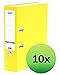Produktbild ELBA 100202216 Ordner smart Original Papier 10er 8 cm breit DIN A4 gelb - für den täglichen Gebrauch Zuhause oder im Büro