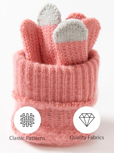 Knitted woolen fleece thickened hat scarf gloves, women's winter warm three-piece set2