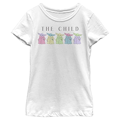 T-shirt Star Wars fille blanc en taille XS manches courtes motif Mandalorian