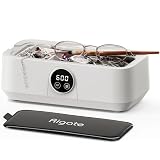 RIGATE Limpiador ultrasónico de joyas, 600 segundos de limpieza sin parar, 46KHz, 360° de limpieza profunda, adecuado para limpiar gafas, cadenas de reloj, anillos, collares, joyas