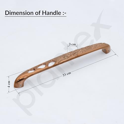 Image of Plantex Heavy Duty Door Handle for Main Door /13-inches Main Door Handle /Pull Push Handle for Home /Hotel /Office - Pack of 1 (311-PVD Rose Gold Finish) - 3 Years Warranty