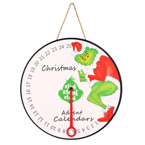 Advent Calendar, Calendarios de Adviento Calendario Adviento Navidad 25 Dias para Puerta, Pared, Mesa (B)