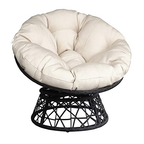 ATR ARTTOREAL Solid Papasan Patio Chair Cushion Outdoor Egg Seat Cushions Overstuffed Thick Chair Cushion Pad Hanging Egg Hammock Swings Chair Pads for Indoor Outdoor, Beige