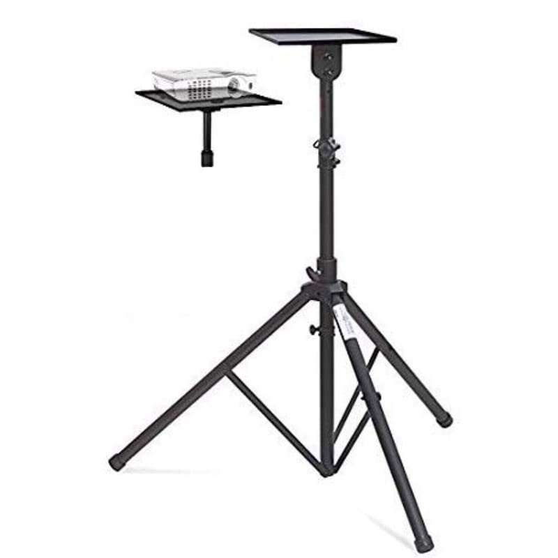 Vilro Projector Floor Stand Min 4 ft - Max 6 ft Adjustable from The Ground with Holding Tray & Two Grip Belt- Design-8