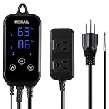 MEISAIL Humidity Controller IHC200 Humidistat Mushroom Greenhouse Pre Wired Outlet Dual Stage Humidifier Dehumidifier.