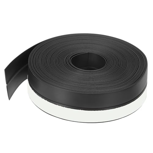 PATIKIL Silicone Seal Strip, 20FT Self Adhesive Door Draft Stopper 25MM Silicone Soundproof Gap Replacement Strip Roll for Window, Door, Black