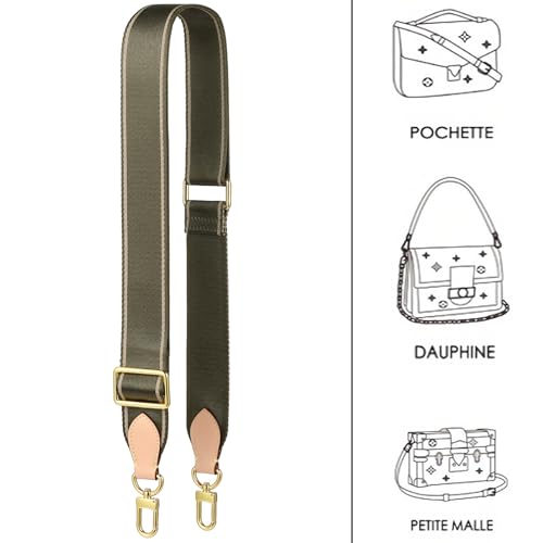 Image of Adjustable Soft Crossbody Strap for Designer Purse, Canvas Strap for Pochette Accessories