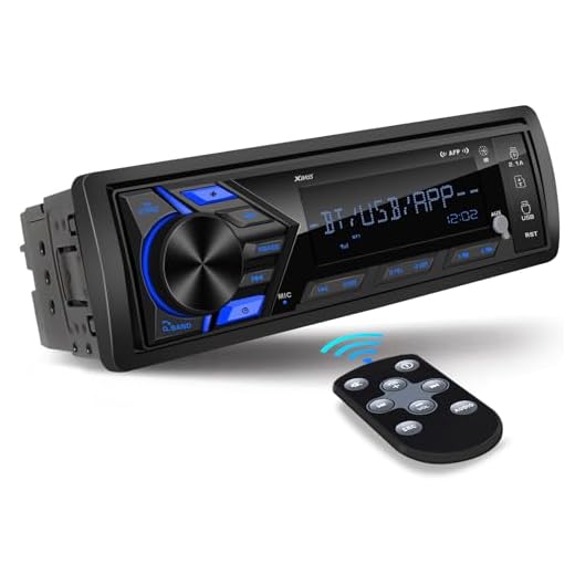 Single Din Car Radio Receiver - Bluetooth Car Stereo System - Mechless Digital Media MP3 Player with AM FM Dual USB SD AUX Built-in Mic Wireless Remote Control