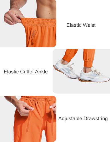 MAGCOMSEN Men's Joggers with Zipper Pockets Lightweight Hiking Sweatpants Athletic Pants for Men Running Workout Traning Gym4