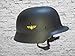 Classic Replica German Helmet WW2 M35 Plastic Army Helmet M1935 Built in Elastic Sponge, WWII M35 Black (Style 2)