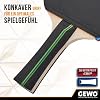 GEWO Table Tennis Paddle - Player Thunderball 2 - High Grip, Spin, Attack - Adult, Youth - 4.0 Inch Grip