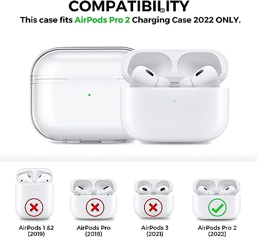 Image of Dezet Cute Soft Silicone Pouh Case for Airpods Pro GEN-2 (2022) � 3D Cartoon Animal Character Cover with Keychain Ring, Shockproof & Dustproof Protective Case for Kids & Girls (Polar Green)