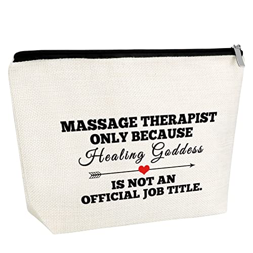 Massage Therapist Cosmetic Bag - Travel Pouch for Masseuse & Therapist Appreciation Gift