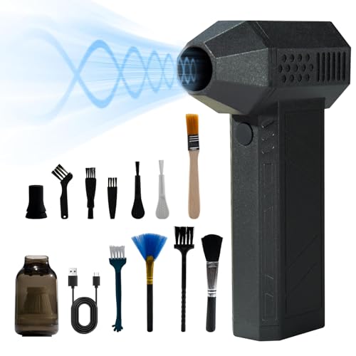 KYWYOYOU Jet Dry Blower, Jet Dry mini Blower, Electric Air Duster, Jet Fan 120000 RPM Wind Speed, Jet Blower car Dryer for Car,Cleaning, Camping.