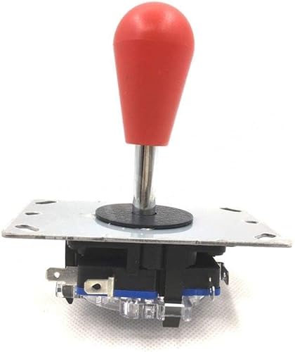 Miniatura 6 de Arcity HY-PJ092-1 - 2 piezas de joystick de arcade, ovalada, con mango superior, estilo americano, negro y rojo, para Zippy SANWA SEIMITSU