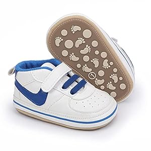 Clowora Unsex Baby Shoes Boys Girls Infant Sneakers Non-Slip Soft Rubber Sole Toddler Crib First Walker Lightweight Shoes