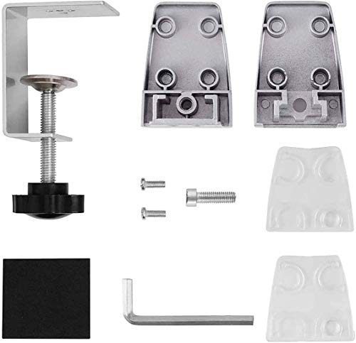 Partition Bracket Office Desk Partition Clip Clamp Holder Screen Support L Shape Partition Bracket Clip Holder, Aluminum Alloy Glass Partition Screen Clamps Floating Shelf Bracket ( Size : 20Pcs ) #TOP2