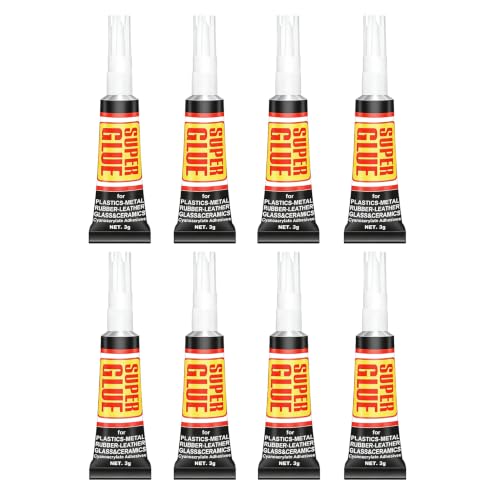 8 Tubos x 3g Pegamento Extrafuerte,Super Glue Pegamento Instantáneo