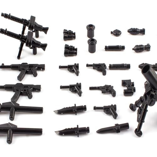 Image of Military Weapons Pack 41 Pcs German Accessories Kits Toys, Army Equipment Gear WW2 Guns for Boys 6+, Compatible with Mini Figure of Major Brand