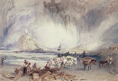 Pintura sobre lienzo Monte de San Miguel de Turner cuadro clasico para salon 60x90cm